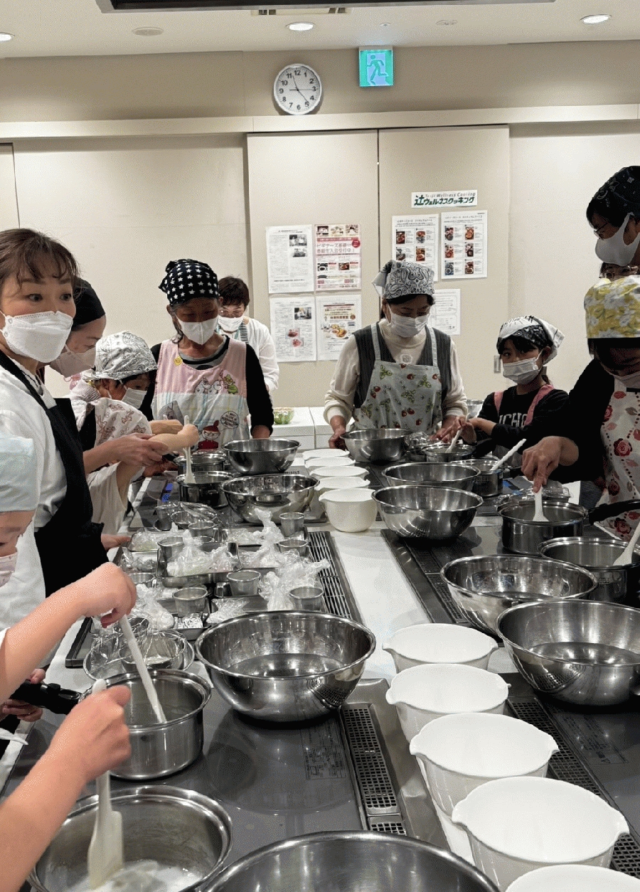 万代ひな祭りケ一キ教室2