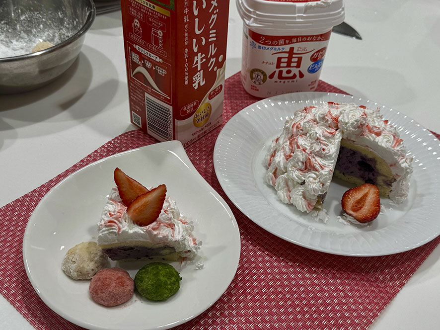 万代ひな祭りケ一キ教室1